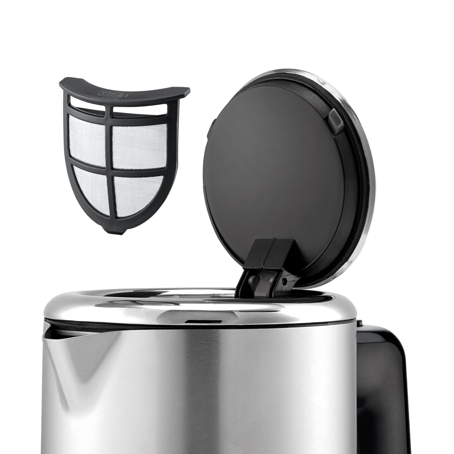 WMF Lono kettle stainless steel 1.6l, electric kettle with limescale filter, 2400 W, illuminated water level indicator, matt stainless steel - 6130245121