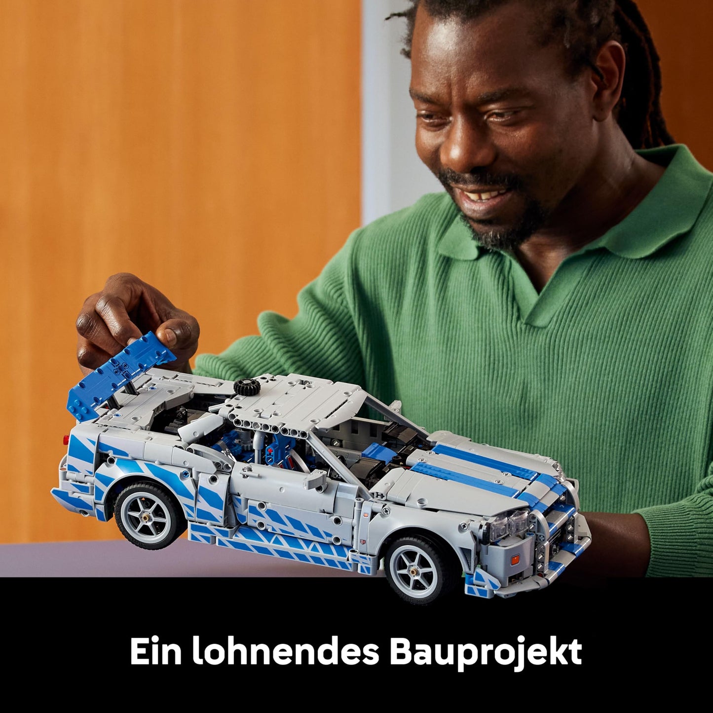 LEGO Technic 2 Fast 2 Furious Nissan Skyline GT-R (R34) speedster - car model for adults - with drift function, steering, suspension and 6-cylinder engine - collector's gift for fans - 42210