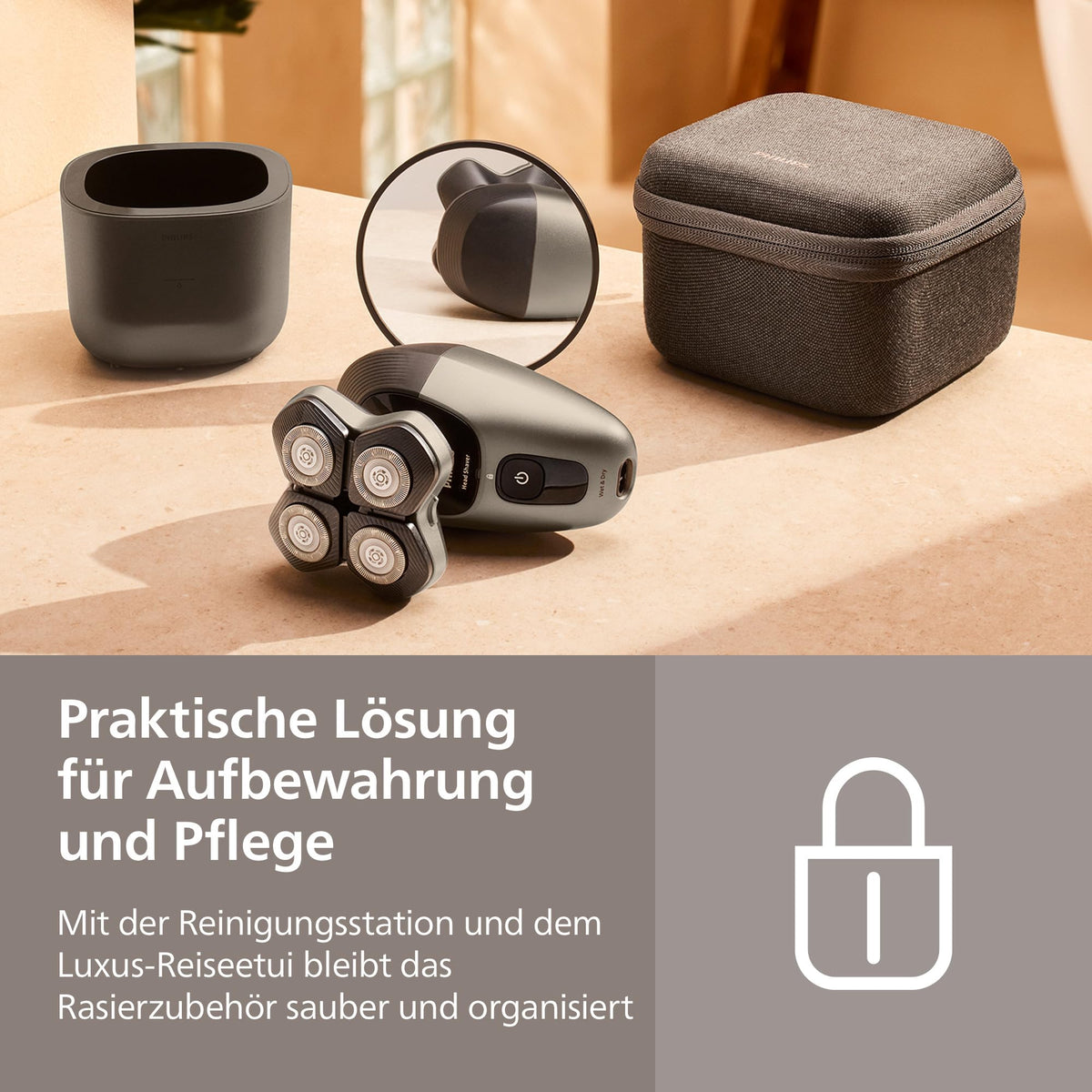 PHILIPS Head Shaver Pro Series 9000 – Rasă pentru bărbați și femei, aparat de ras electric cu cap de tăiere flexibil la 360 de grade și lame ComfortCut, blând cu pielea, model HS9980/15
