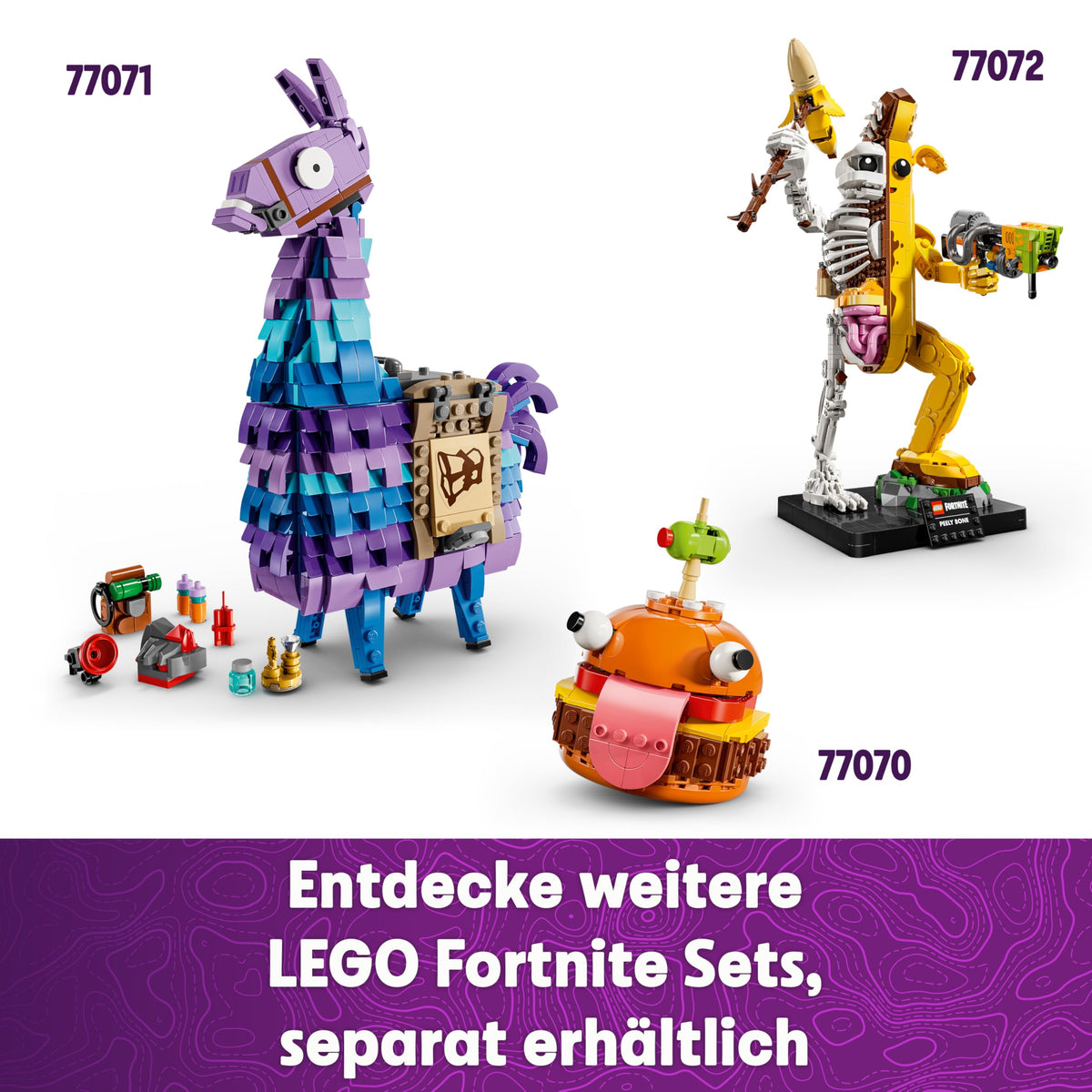 LEGO Fortnite Battle Bus, toy from the video game with minifigures, gift for gaming fans aged 10 and up, vehicle building set for kids, creative birthday gift - 77073