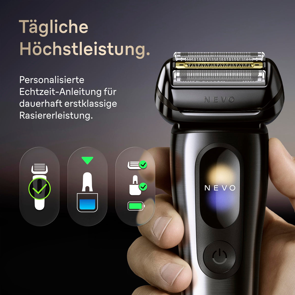 Braun NEVO Electric Shaver for Men, NEVO11005C, Silver