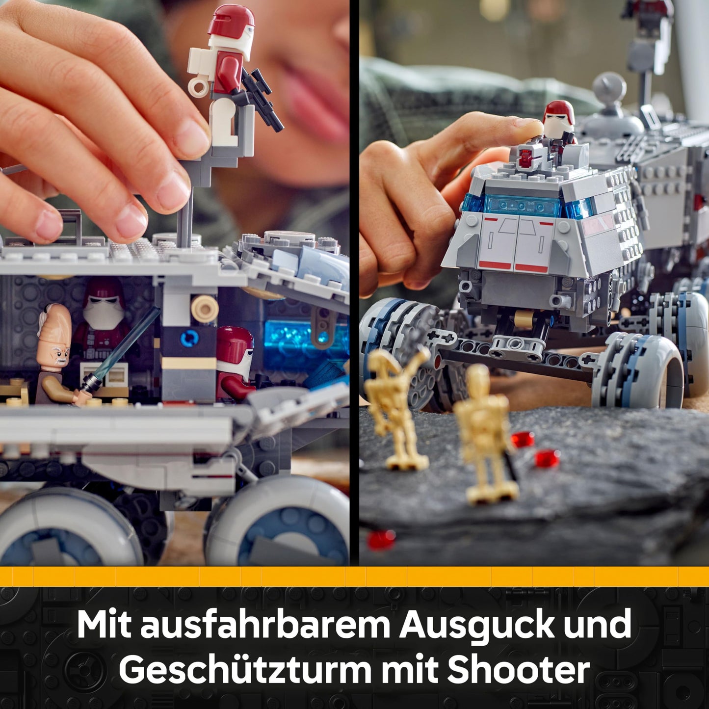 LEGO Star Wars: The Clone Wars Republican Juggernaut - toy with transport vehicle - building set with lightsaber - creative toy for children and adult fans - 75413