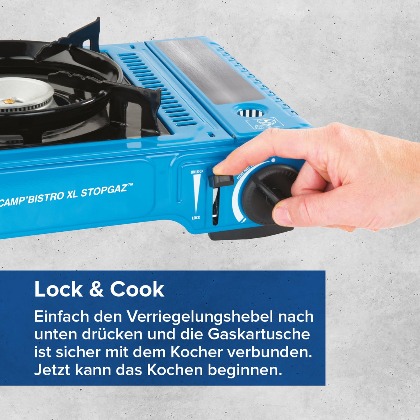 Campingaz Camp'Bistro DLX Stopgaz camping stove, blue - 2000039195
