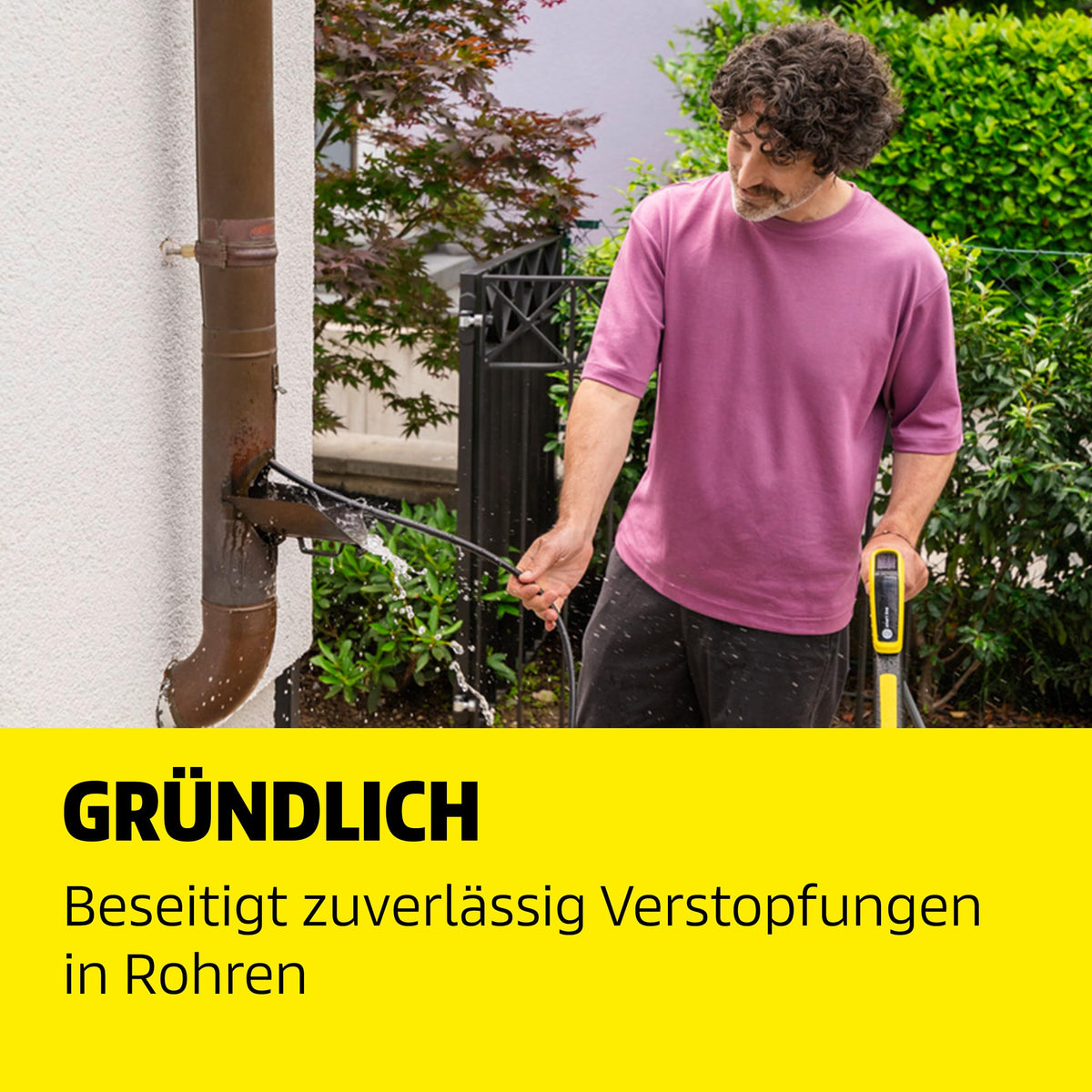Kärcher Gutter and Pipe Cleaning Set PC 20 (20 m), Manual, Single Bed, Black - 2.642-240.0