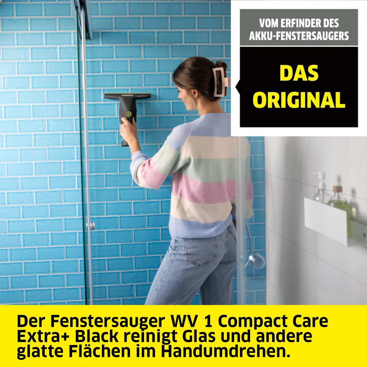 KÄRCHER Battery Window Vacuum WV Compact Care Extra+ Black - 1.633-720.0