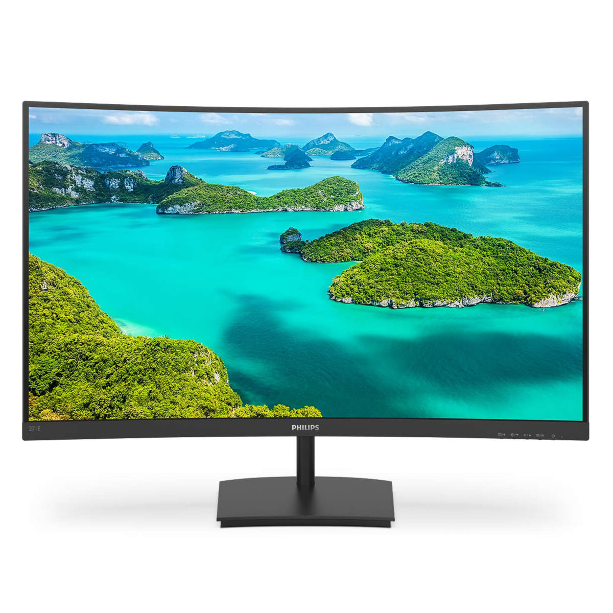 Philips 271E1SCA 27-inch Curved FHD Monitor, 75Hz, VA Panel, 4ms GtG, FreeSync, Speakers, (1920x1080 HDMI 1) Black - 271E1SCA/00