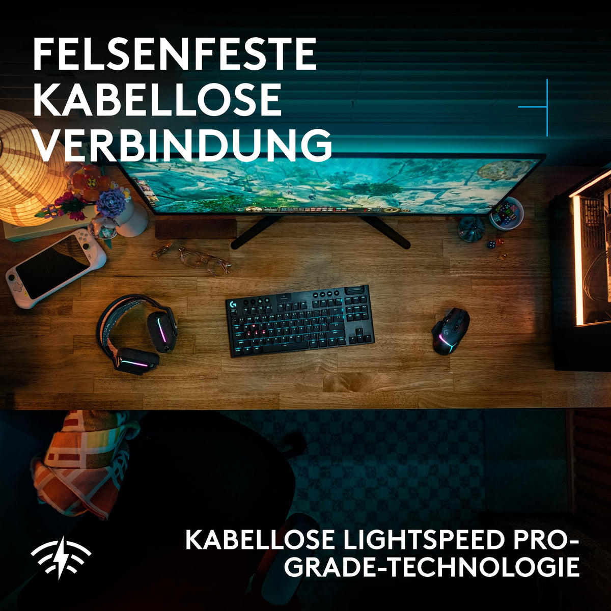 Logitech G G915 X LIGHTSPEED - Wireless, flat gaming keyboard (Black) - 920-012705