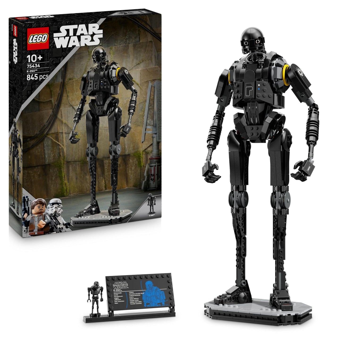 LEGO Star Wars 75434 Security Droid K-2SO Toy - Figure for building and displaying, collector's model with information board - gift for boys, girls aged 10 and over and adult Andor fans