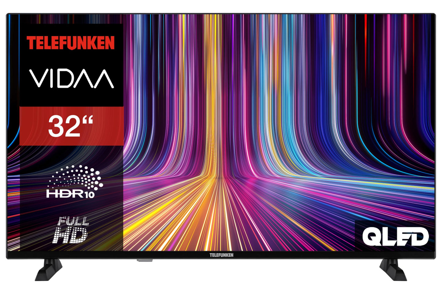 TELEFUNKEN QF32VP750S QLED TV 32 inch Smart TV VIDAA Full HD TV, HDR TV with integrated triple tuner, LED TV black (2026)
