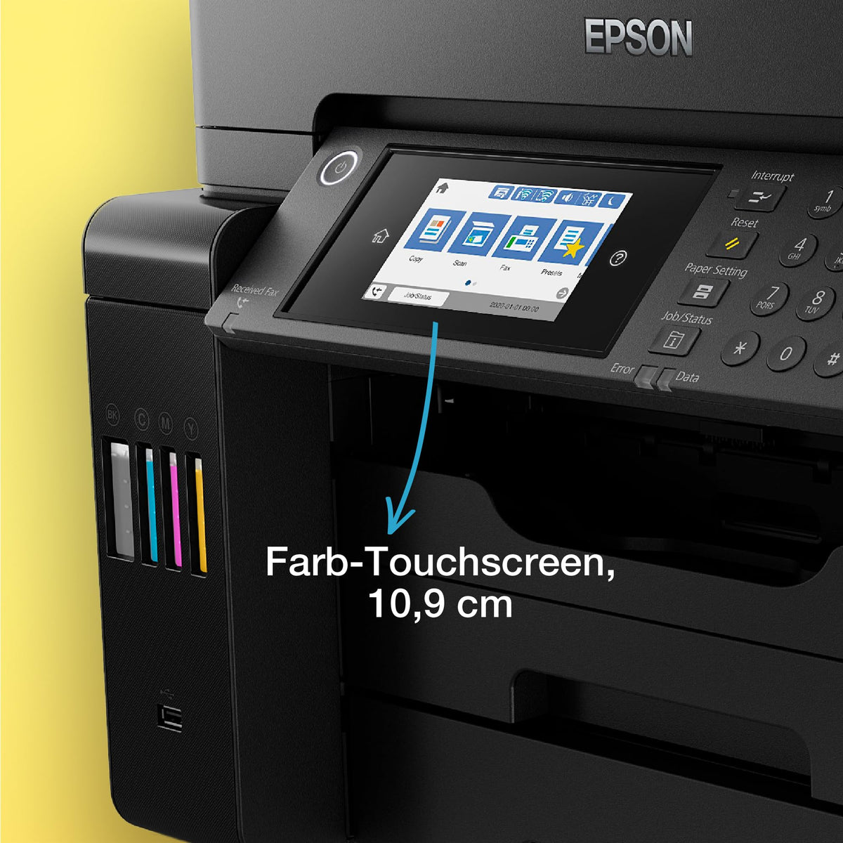 Imprimantă multifuncțională Wi-Fi cu rezervor de cerneală Epson EcoTank ET-16605 DIN-A3+ cu fax - C11CH72405