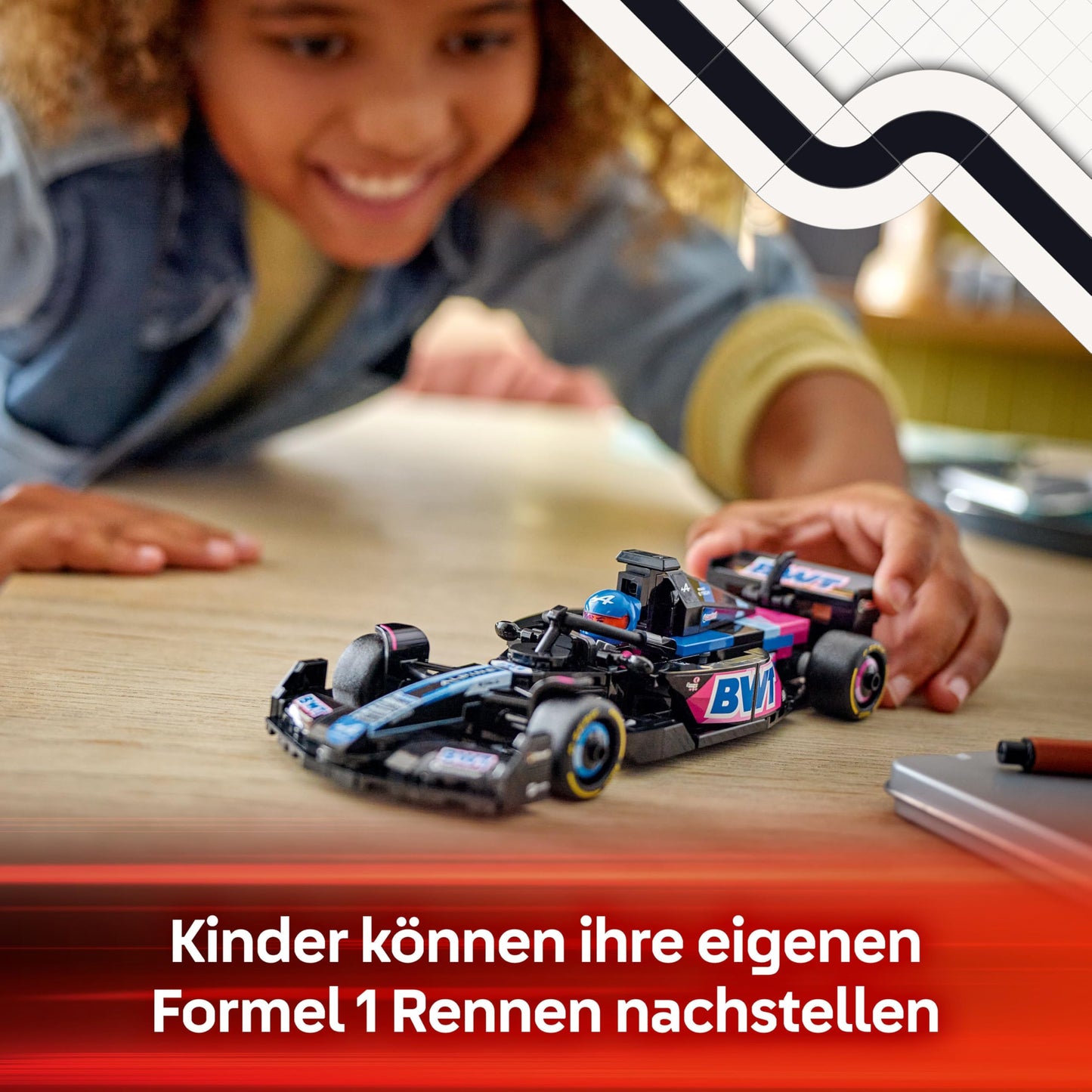 LEGO Speed Champions BWT Alpine F1 Team A524 racing car - toy with Formula 1 minifigure to collect - gift for boys and girls aged 10 and over and adult motorsport fans 77248