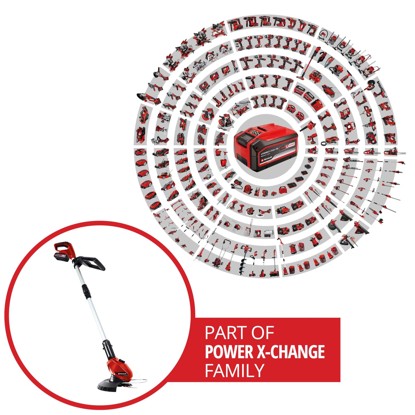 Einhell cordless grass trimmer GE-CT 18 Li (1x 2.5 Ah) Power - 3411219