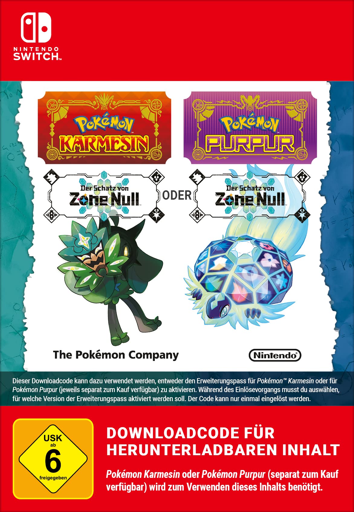 Pokémon Crimson/Purple The Treasure of Zone Zero | Nintendo Switch - Download Code - 10009827