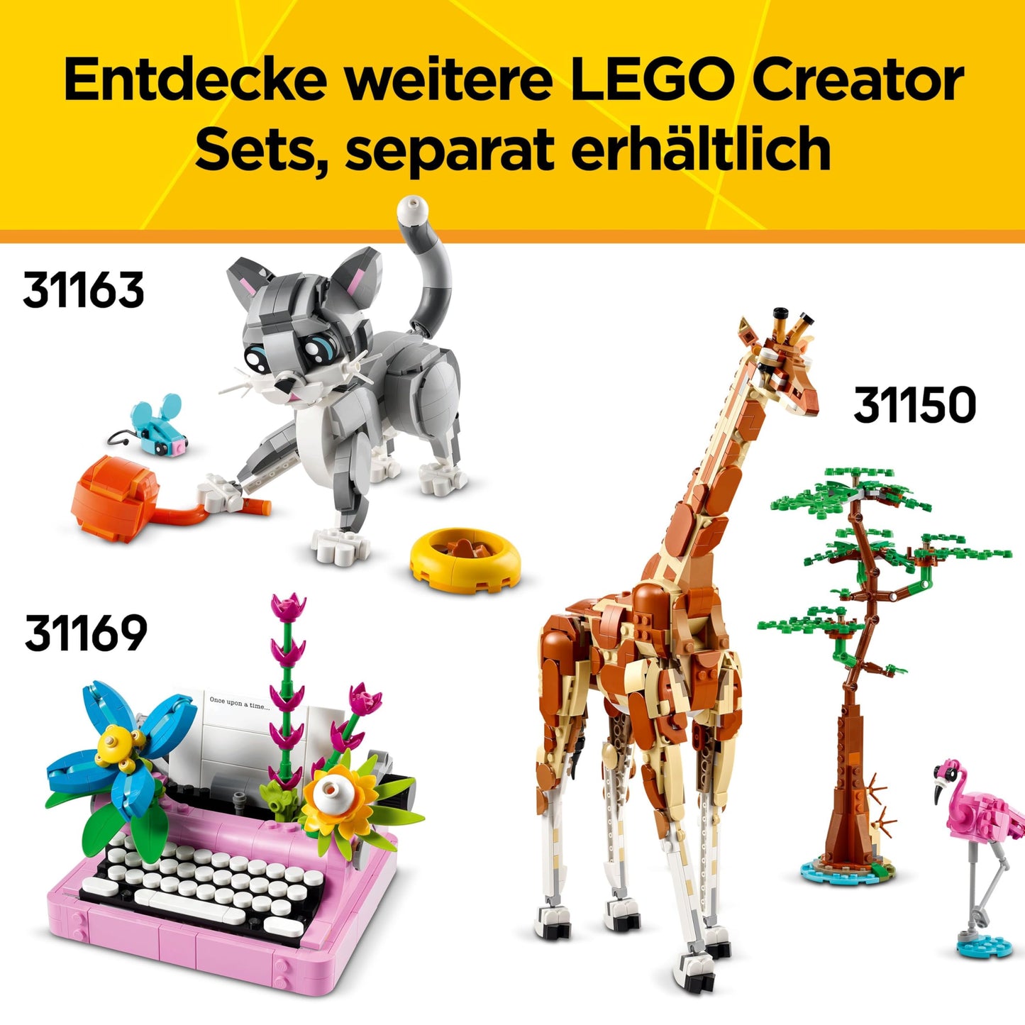 LEGO Creator 3in1 Wild Animals: Panda Family - Animal figures can be converted into penguins or killer whales - Building toys - Creative birthday gift for girls and boys aged 8 and over - 31165