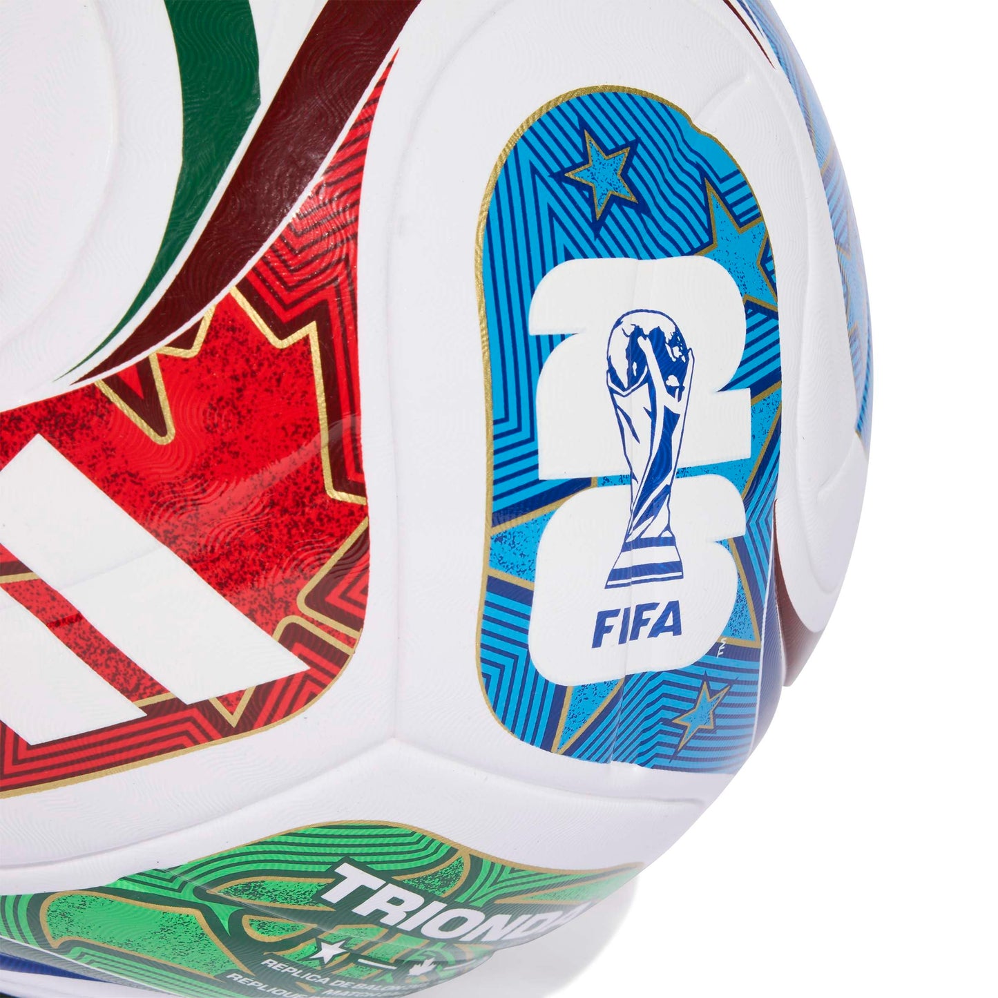 adidas Unisex FIFA World Cup 26 Trionda League Ball, White/Team royal Blue/solar Blue/Power red, 5 - JD8030