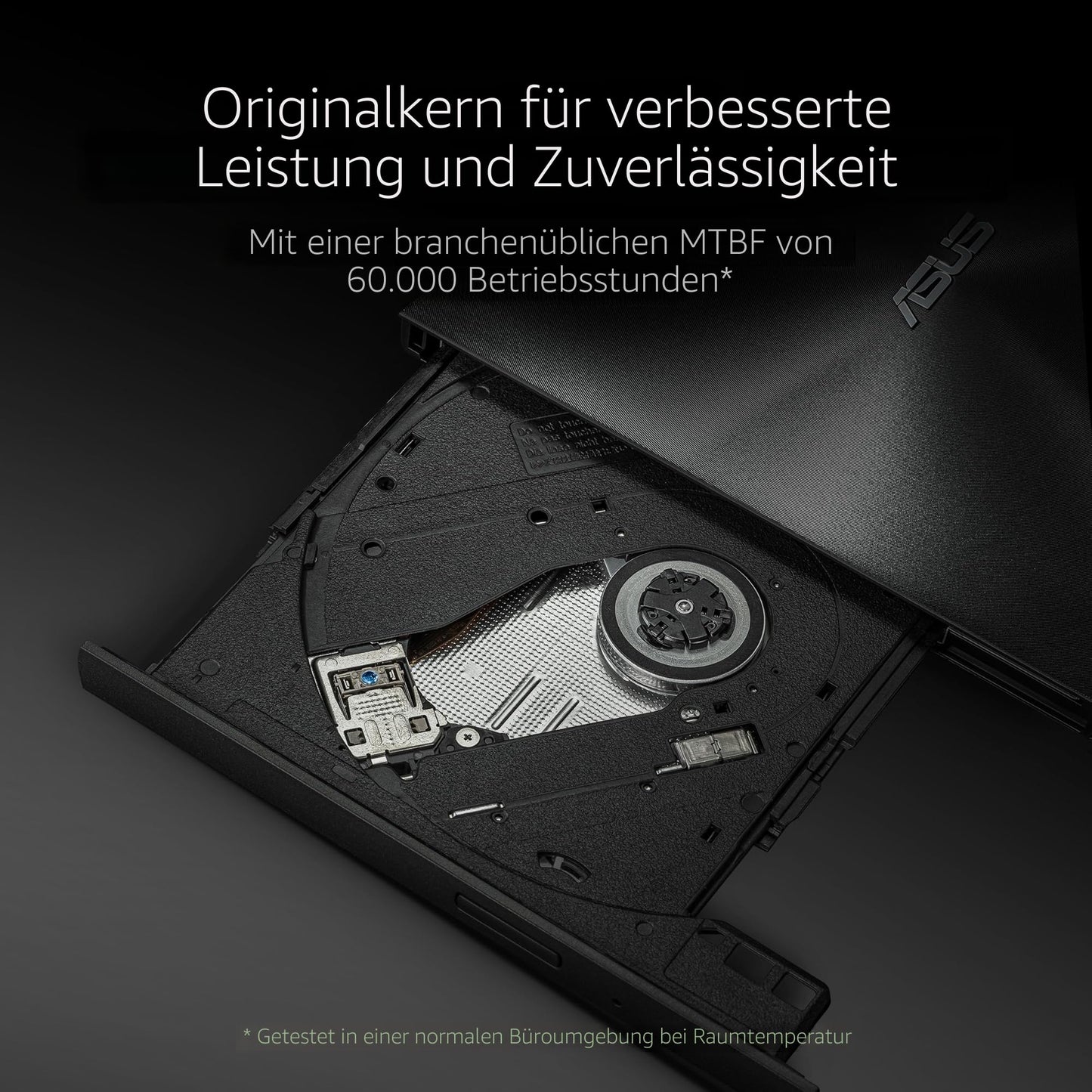 ASUSK ZenDrive U8M (SDRW-08U8M-U) external DVD drive/burner (interface, compatible with Windows and Mac OS, M-DISC support, comprehensive backup solutions), black, USB-C cable - 90DD027X-B10000