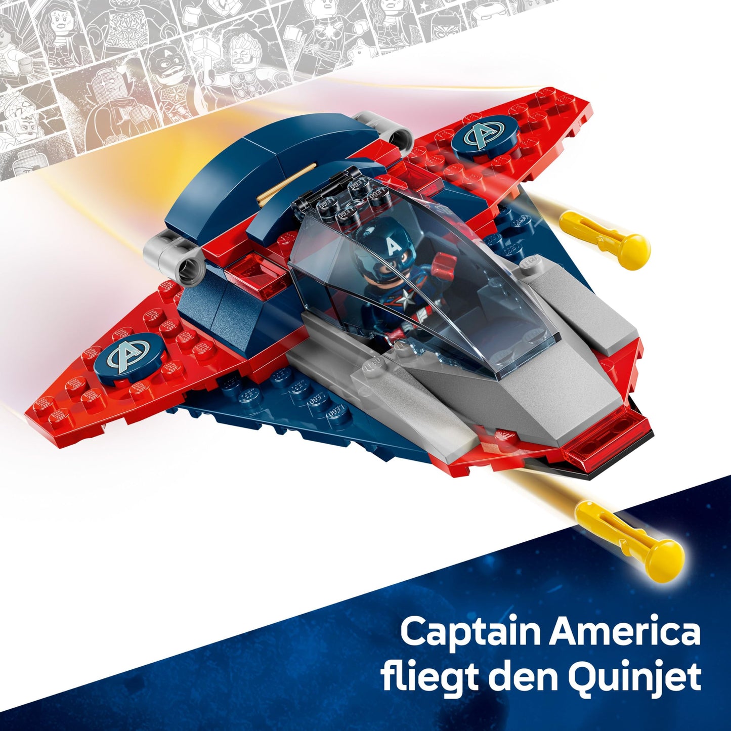 LEGO ǀ Marvel Captain America vs. Thanos - children's toy with minifigures - creative gift for boys and girls aged 4 and over - superhero playset for display and collecting - 76319