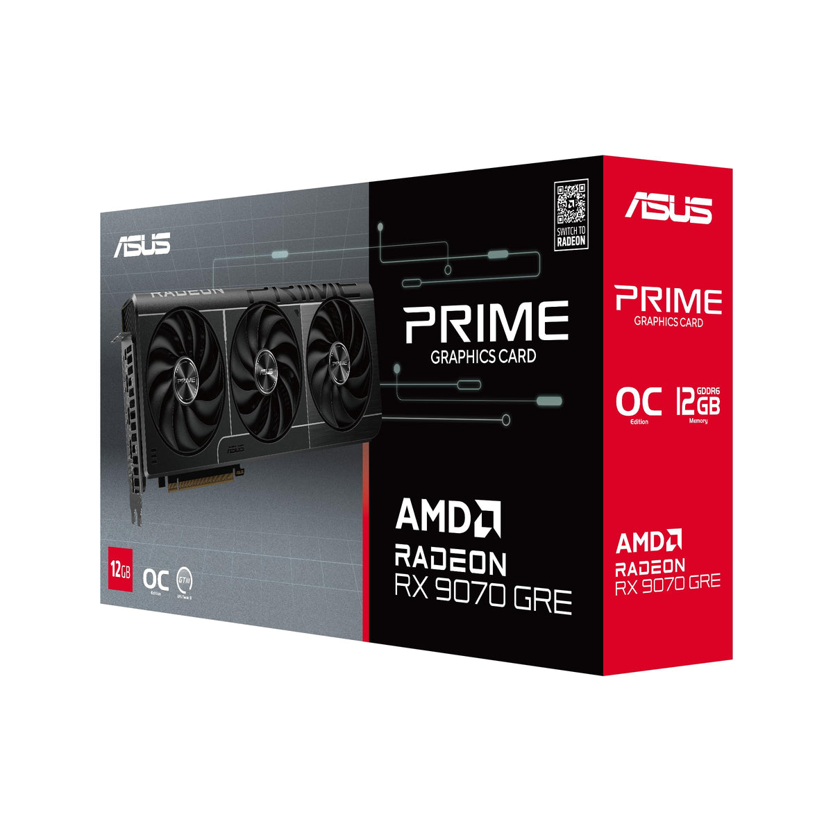 ASUS Prime Radeon RX 9070 GRE OC Edition Gaming Graphics Card - 90YV0PP0-M0NA00