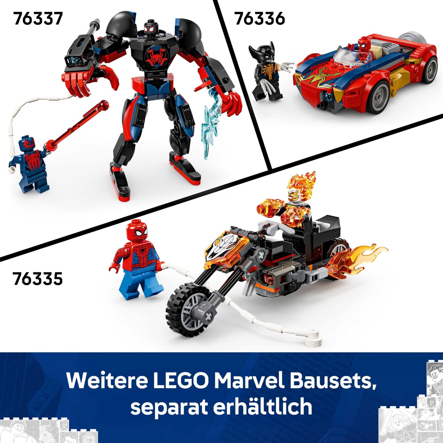 LEGO | Mech duel: Spider-Man vs. Doc Ock - superhero toy with 2 action figures, 3 minifigures, shooters - construction toy for children - gift for boys aged 6 and over and girls - 76338