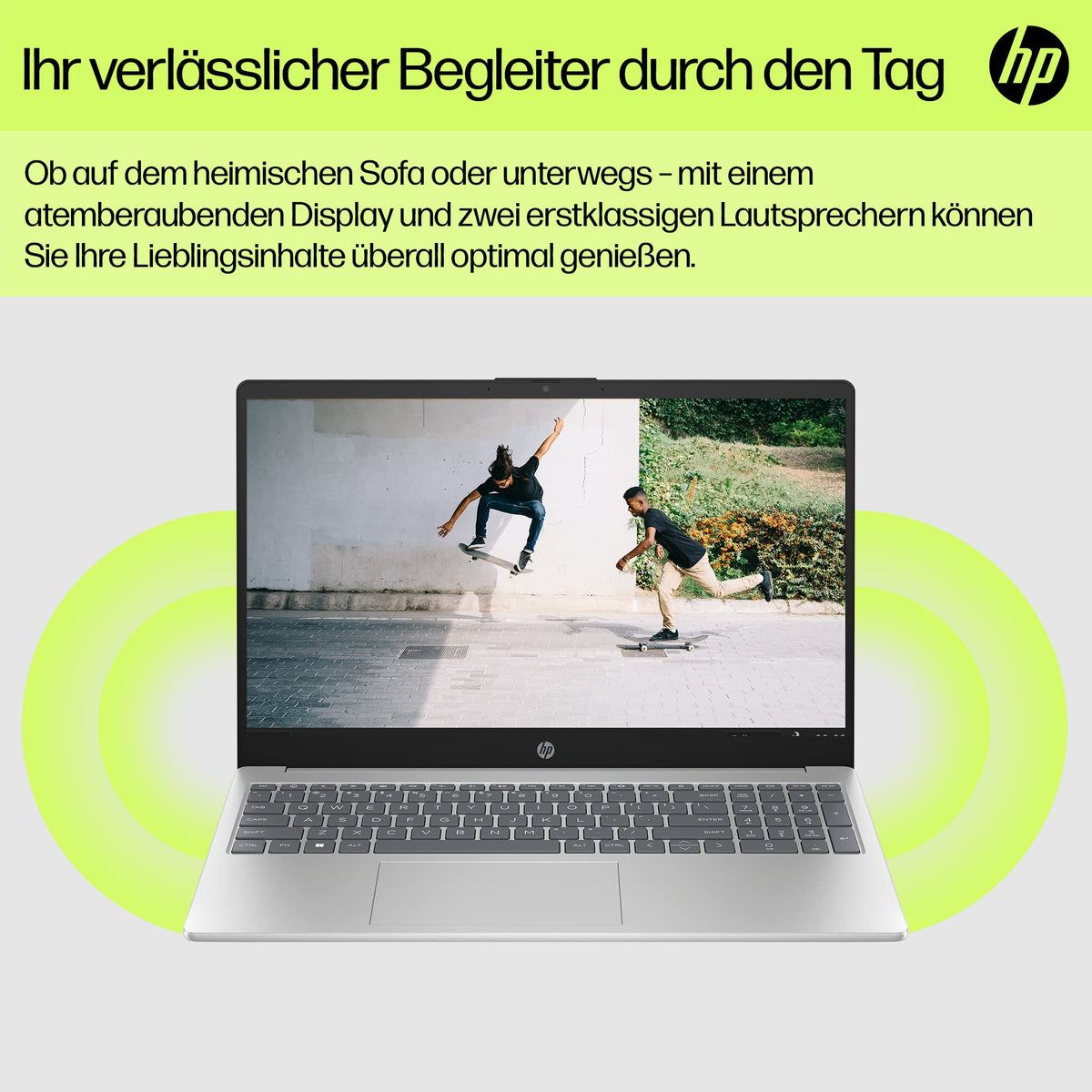 HP Laptop | 15.6" FHD Display | Intel Processor N100 | 4 GB DDR4 RAM | 128 GB UFS | Intel UHD Graphics | Windows 11 Home in S Mode | QWERTY | Natural Silver - B4VP3EA#ABD