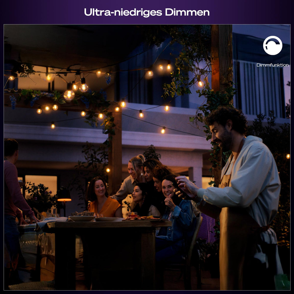 Philips Hue Festavia Globe Sârmă de lumini exterioare, 7m, 10 globuri de lampă - 929004581801