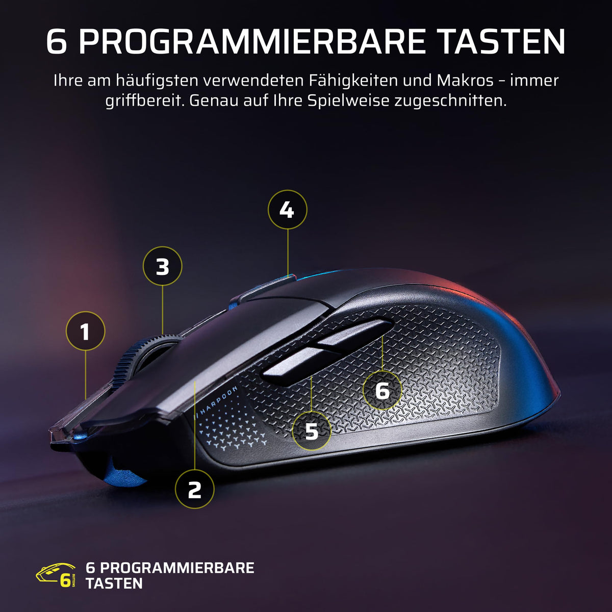Corsair Harpoon v2 Wireless Gaming-Maus – Schwarz - CH-9311110-WW