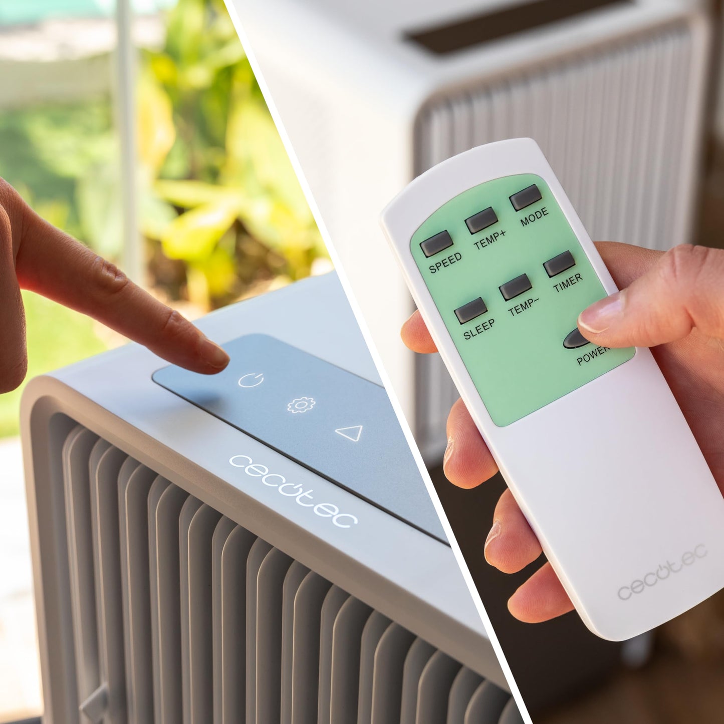 Cecotec portable air conditioner ForceClima 9150 Style, 9000 BTU, coverage area 25m2, remote control, touch control, LED display, 4 modes, 2 speeds, dehumidification mode, timer - 08164