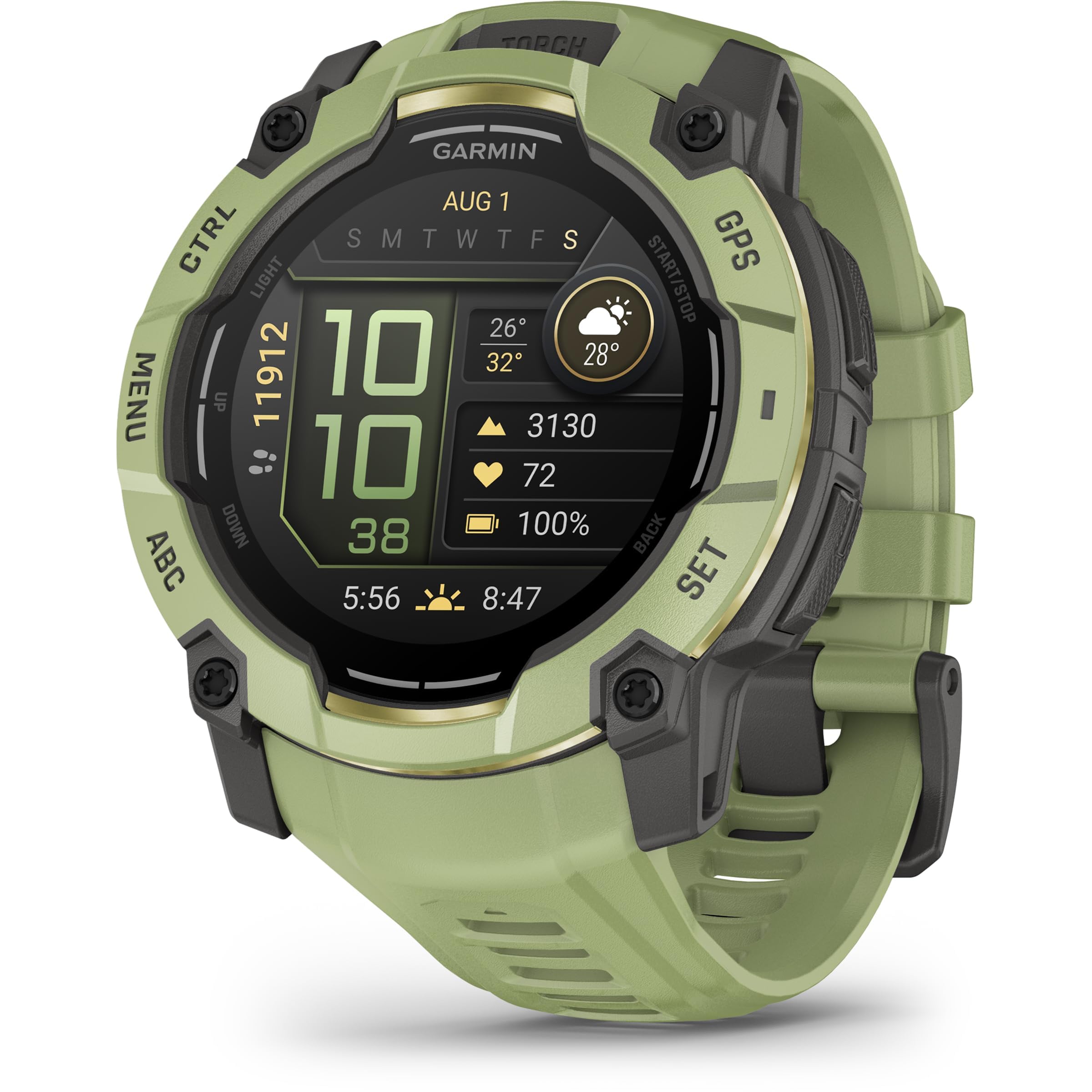 Garmin Instinct 3 50mm AMOLED - GPS multisport smartwatch, 1.3" display, up to 24 days battery life, 80+ sports apps, navigation function, smart features, LED flashlight, waterproof - 010-03020-02