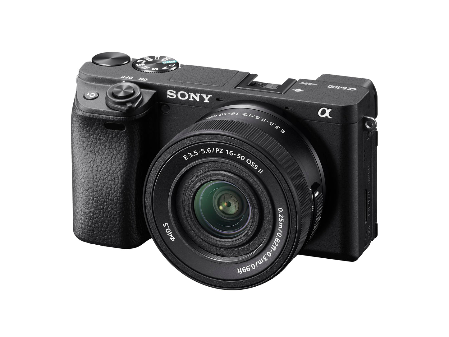 Sony Alpha 6400 APS-C Spiegellose Kamera mit 16-50mm Objektiv - ILCE6400AKB.CEC