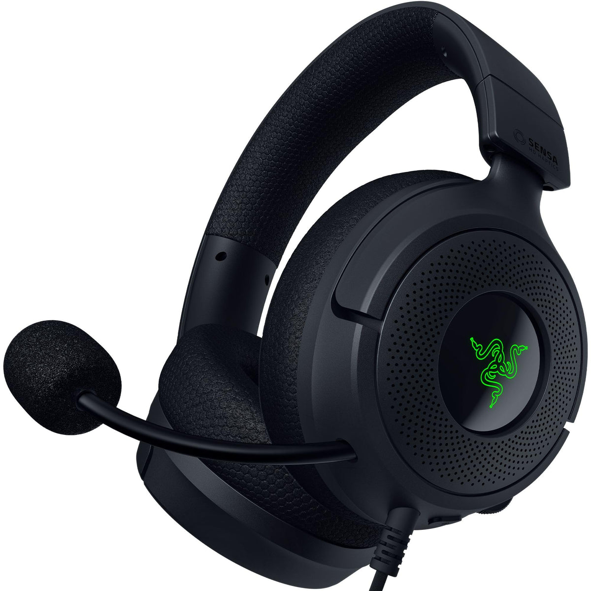 Razer Kraken V4 X Sensa HD Haptics - Căști de gaming cu fir și haptică HD - Driveri Triforce de 40 mm - Microfon HyperClear cu caracteristică cardioidă - Sunet surround 7.1 - RZ04-05730100-R3M1