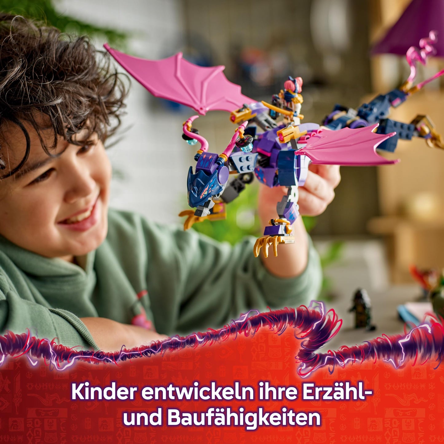 LEGO NINJAGO Rontu the Master Dragon - Movable dragon figure with shooters - 4 minifigures, including Lloyd, Sora & Wyldfyre - Ninja toy for children - Gift for boys aged 7 and up - 71842
