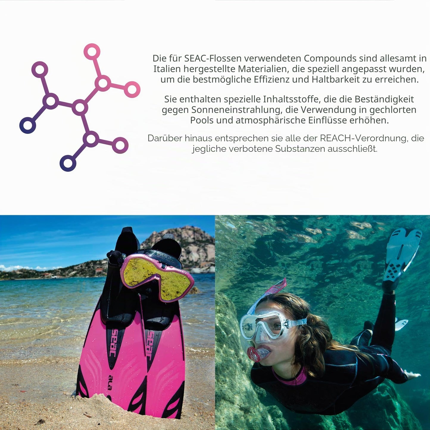 Seac ALA, fins with closed foot section, ideal for snorkeling and swimming, YELLOW, 34/35 - 0710033360441A