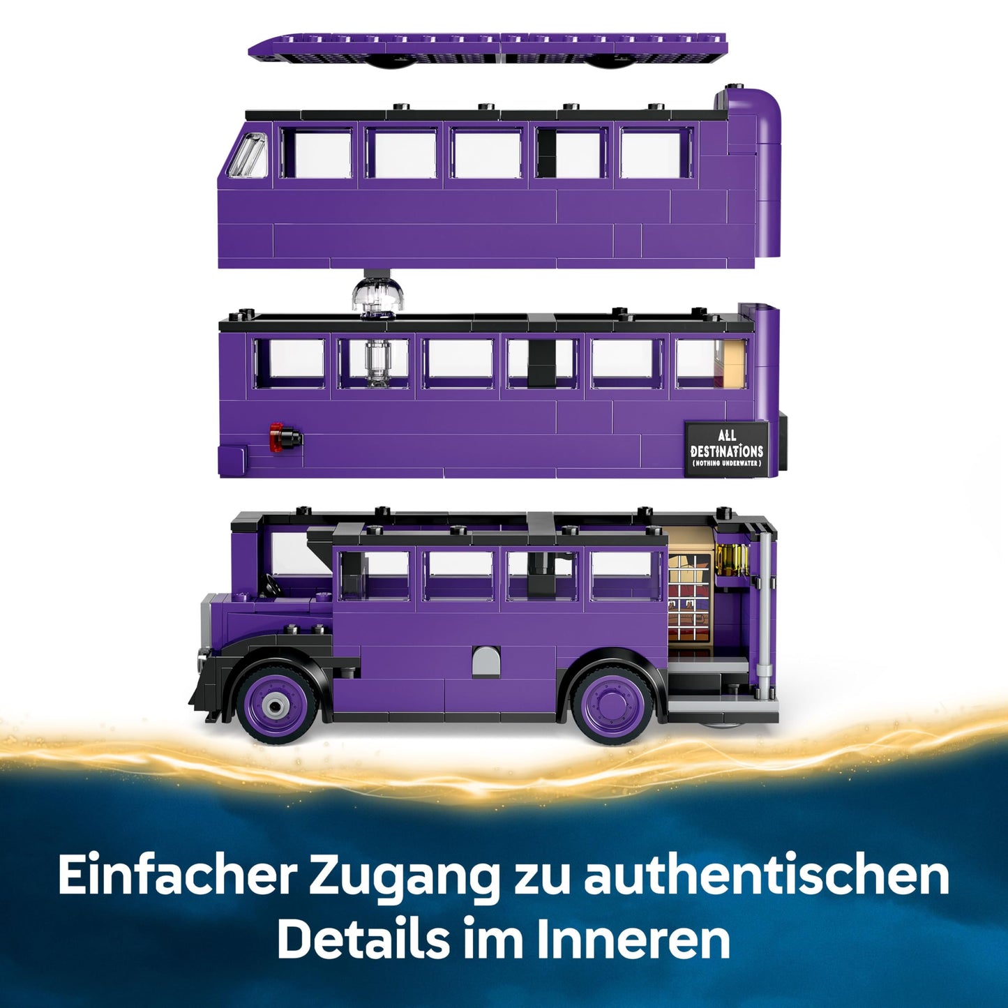 LEGO Harry Potter Adventures with the Knight Bus - Toy from the Wizarding World with 5 minifigures and accessories with magic wands - Gift for girls and boys aged 8 and up - 76446