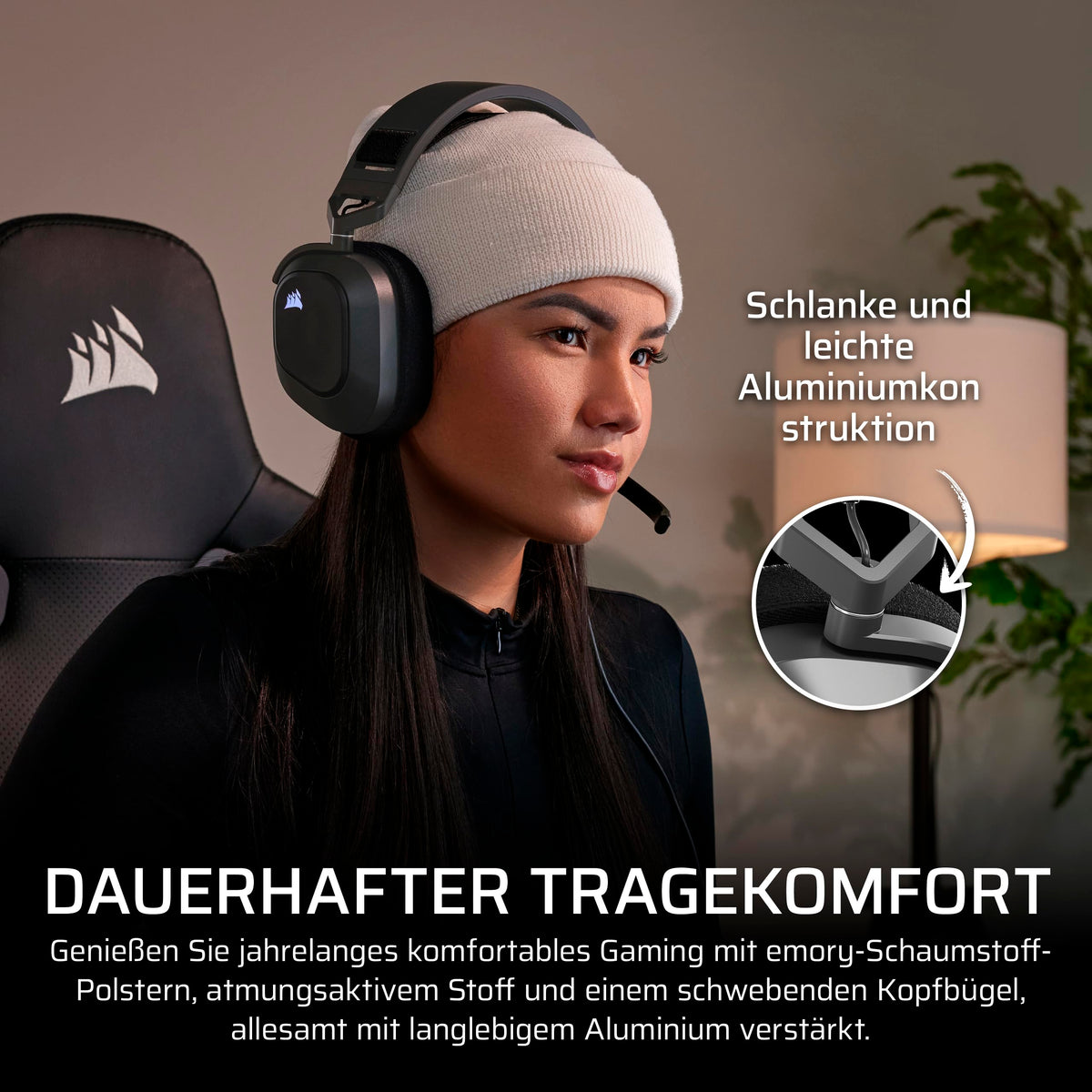 Corsair HS80 MAX Wireless Xbox-Gaming-Headset cu Bluetooth – Gri metalic - CA-9011387-WW