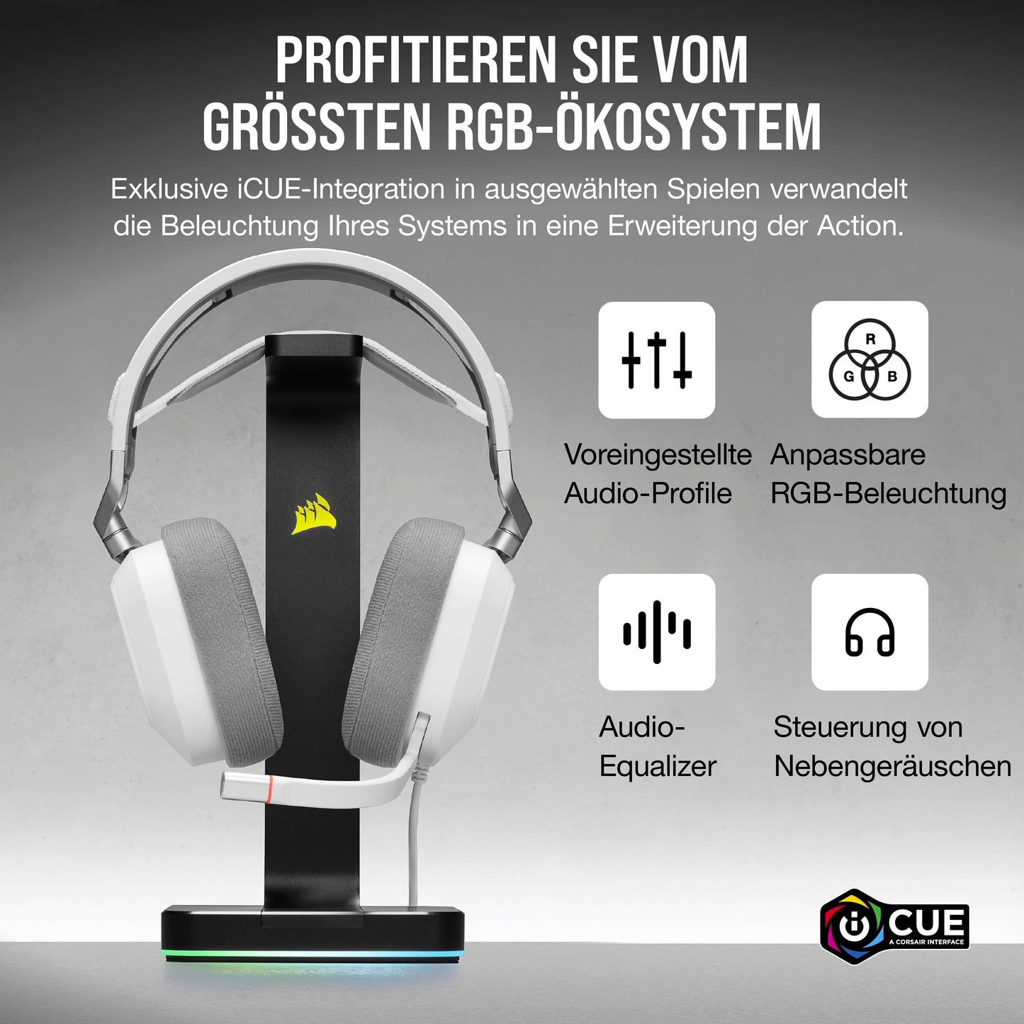 Corsair HS80 RGB USB Premium Gaming Headset Dolby Audio CA-9011238-EU