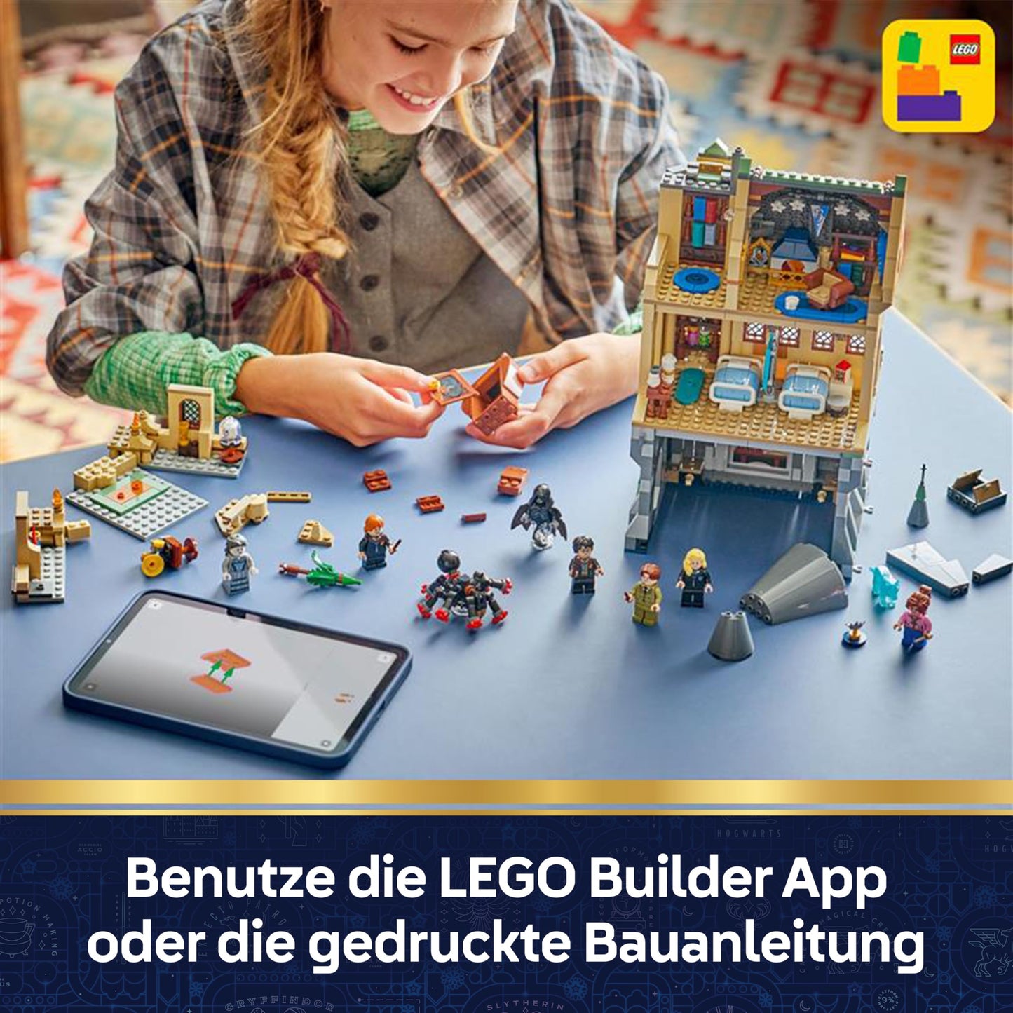 LEGO Harry Potter Hogwarts Castle: Hospital Wing - DIY set with 7 minifigures - model building with Hermione and Ron figures - creative gift for girls, boys and fans aged 9 and over - 76463