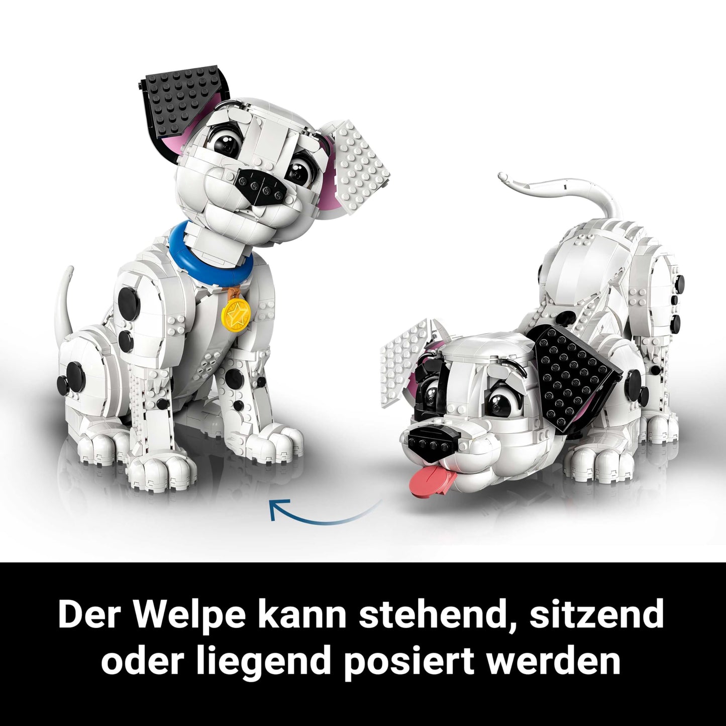 LEGO ǀ Disney Puppy from 101 Dalmatians - Individually designed building set for adults - Convertible into 6 cute dogs with rotating head and tail - DIY decoration - Gift idea for fans - 43269
