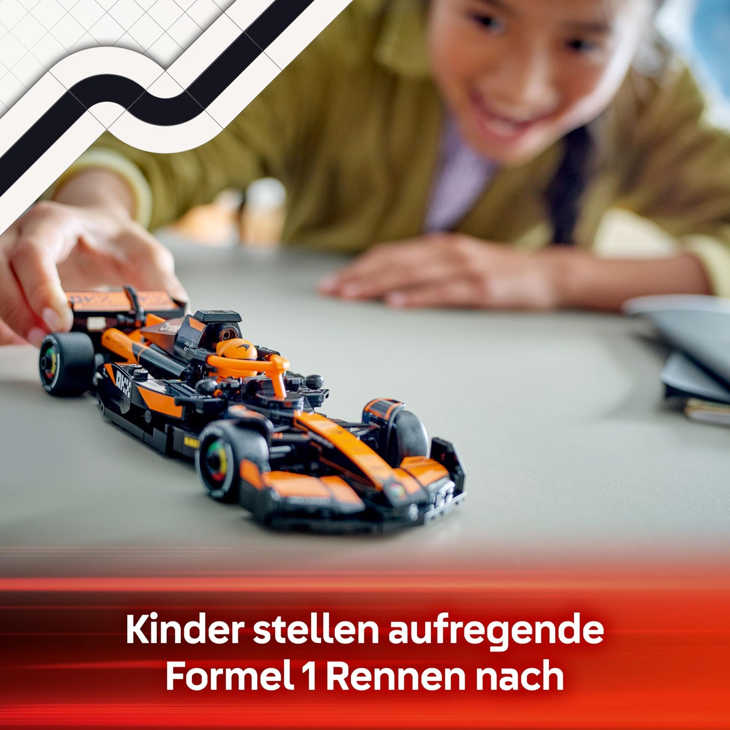 LEGO Speed Champions McLaren F1 Team MCL38 racing car - toy with Formula 1 minifigure to collect - model and gift for boys and girls aged 10 and over and adults motorsport fan 77251