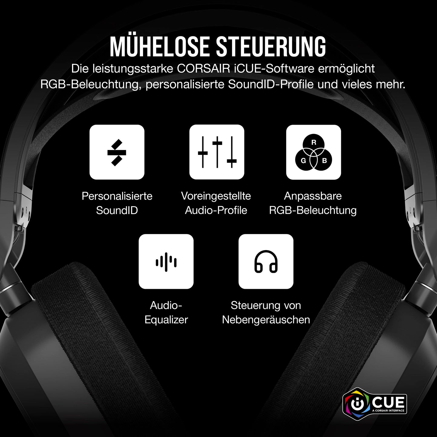 CORSAIR HS80 MAX WIRELESS Multiplatform Gaming Headset CA-9011295-WW