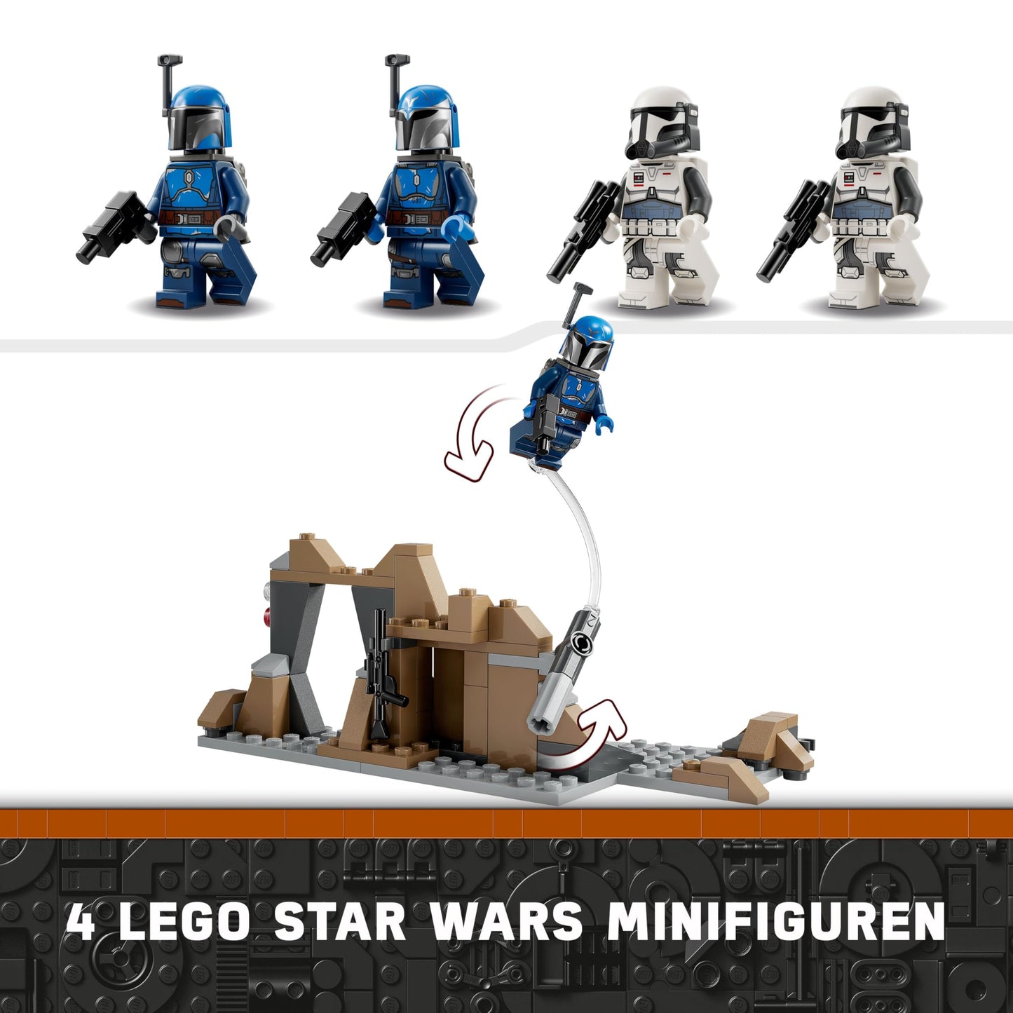 LEGO Star Wars: The Mandalorian Ambush on Mandalore Battle Pack, Adventure Building Toy for Kids, Collectible Action Playset, Gift Idea for Boys and Girls 75373