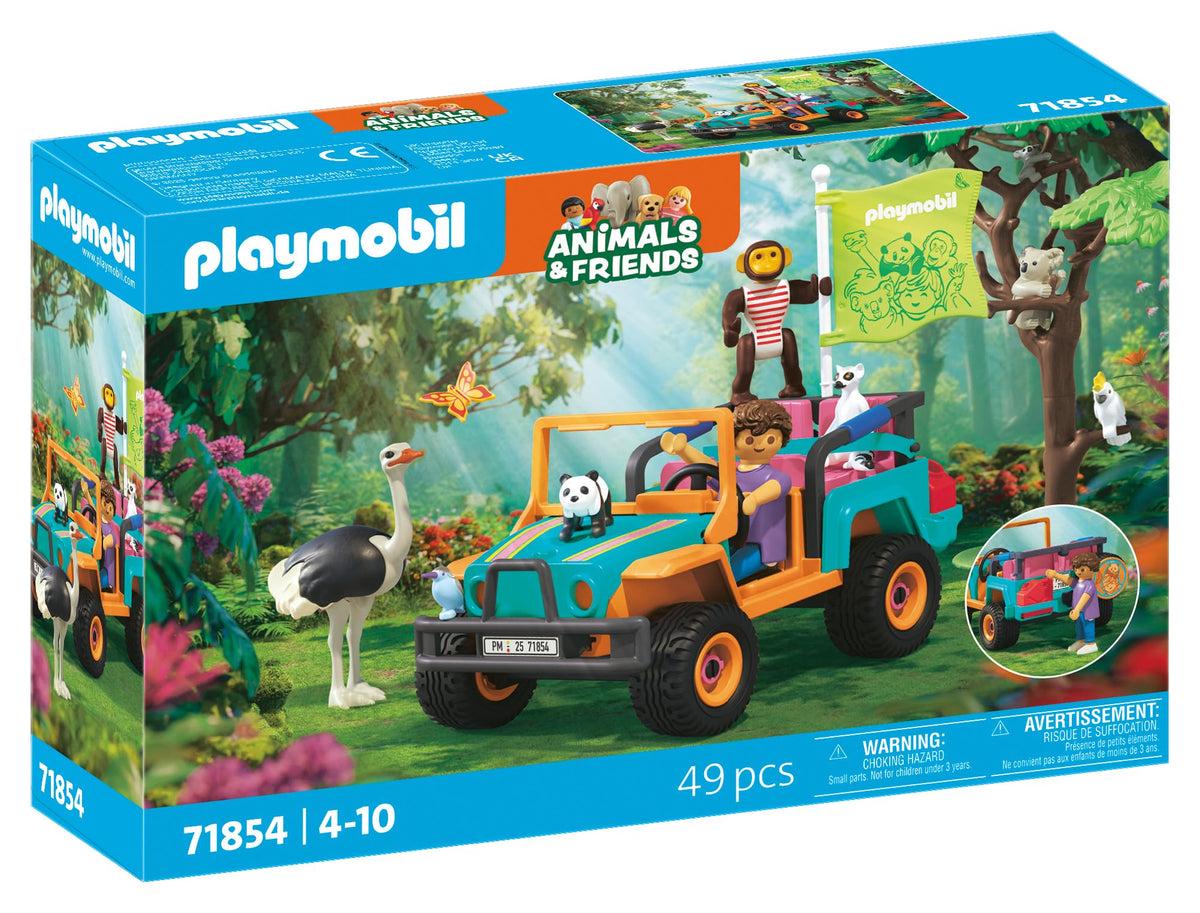 PLAYMOBIL | Animals & Friends | Colorful off-road vehicle | Toys for ages 4+ | Gift for children | Promotes creativity & sense of adventure | With figures, vehicle & accessories | 71854