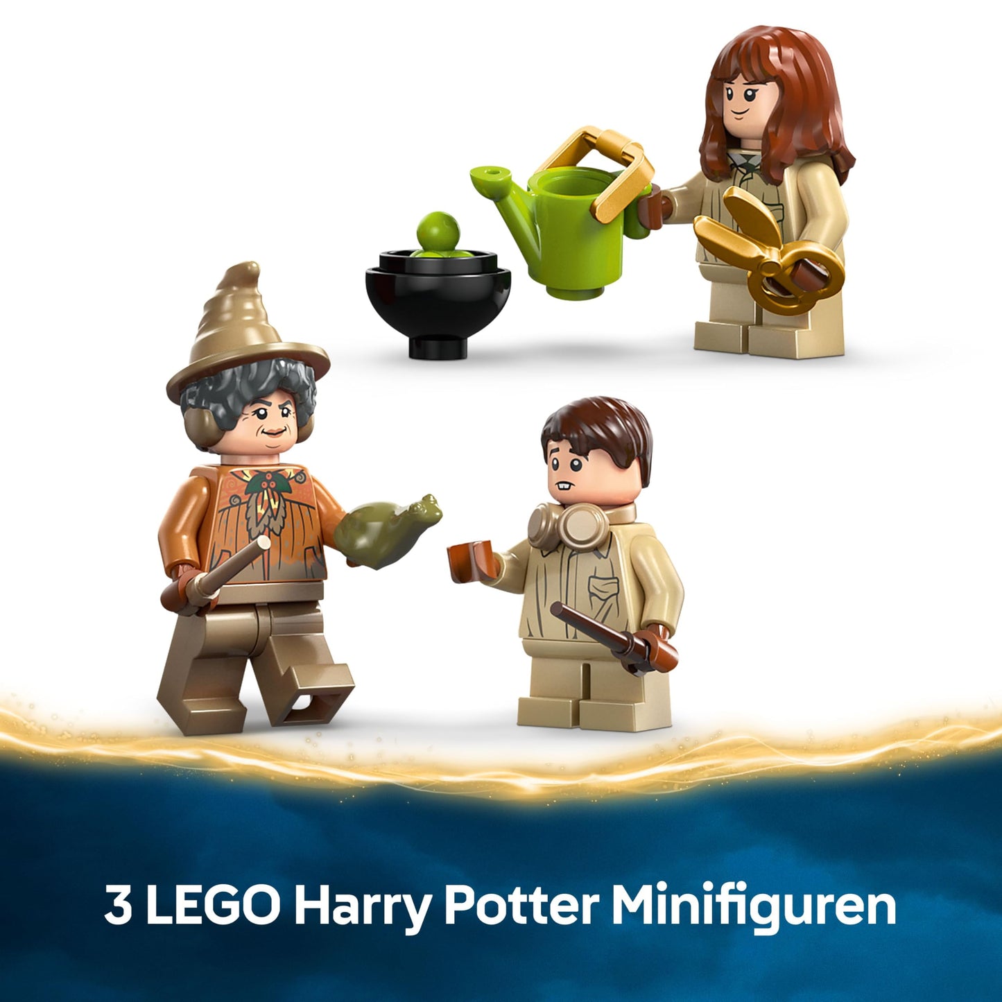 LEGO Harry Potter Hogwarts Castle: Herbology Lessons - Playset with Neville Longbottom, Hermione Granger, Professor Sprout, 3 Mandrakes and Greenhouse - Gift for Children Ages 8 and Up - 76445