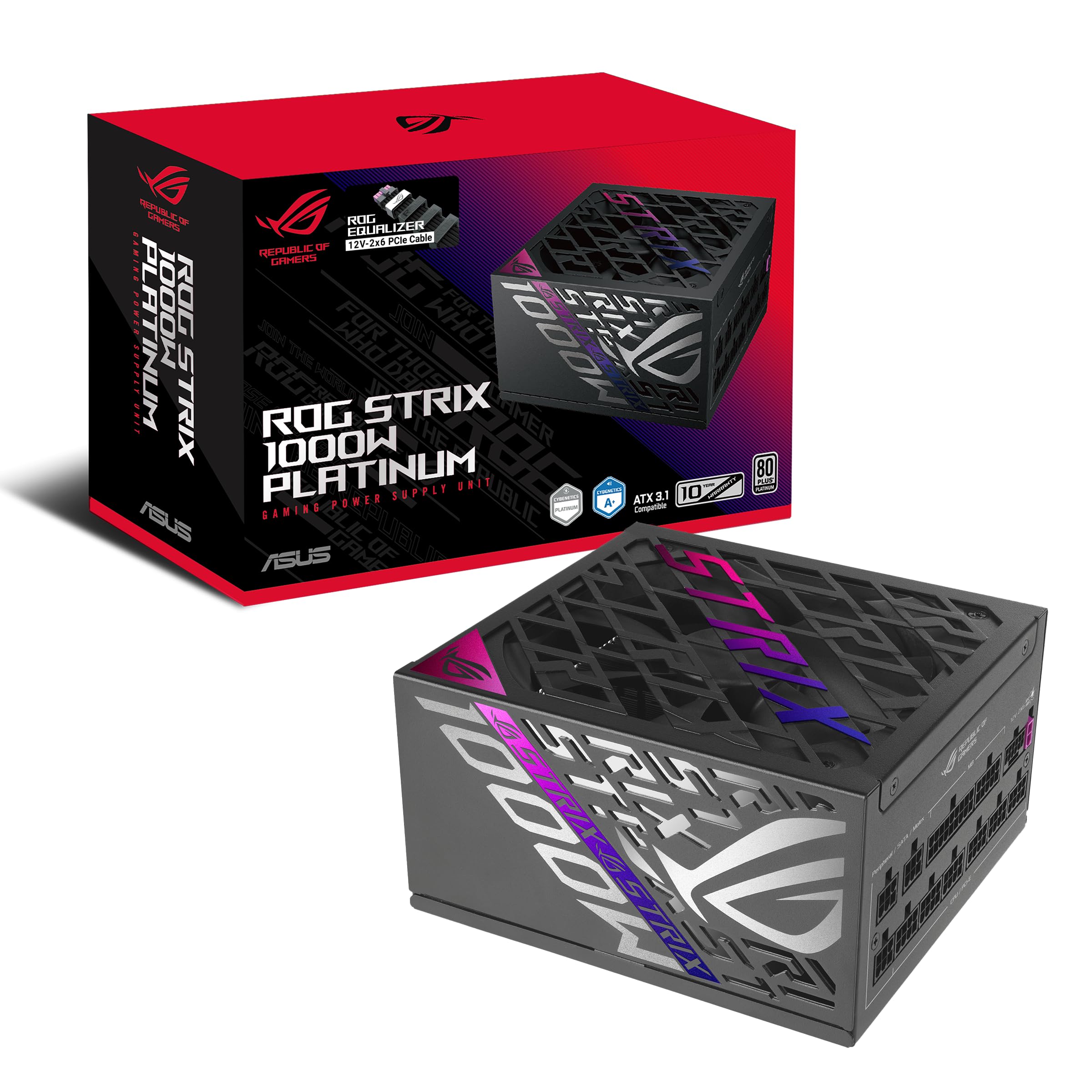 ASUS ROG Strix 1000W Platinum Equalizer ATX Gaming Power Supply - ROG-STRIX-1000P-GAMING-E