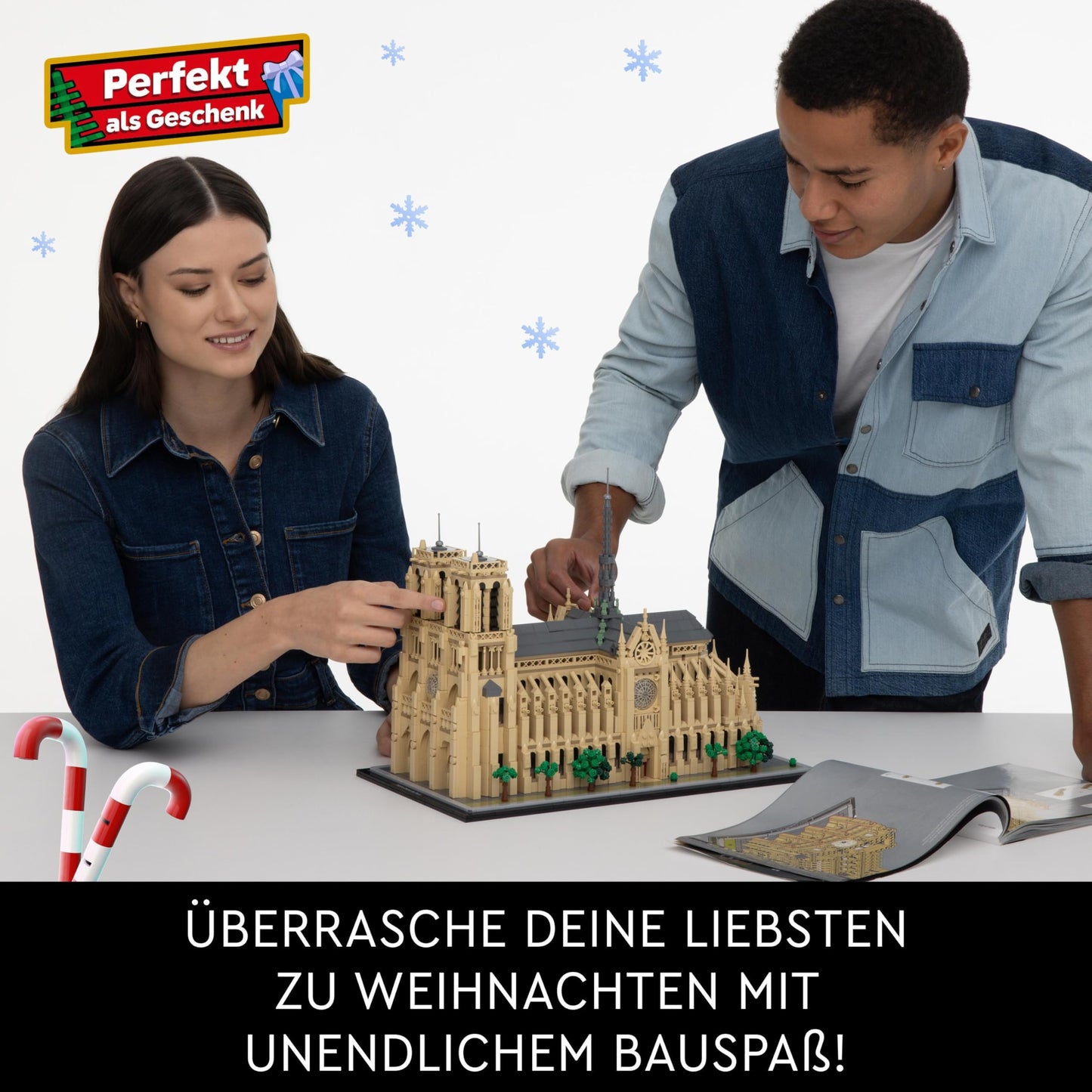 LEGO Architecture Notre-Dame de Paris, adult collectible, souvenir from France, gift for women, men, globetrotters and all history enthusiasts, architectural model building 21061