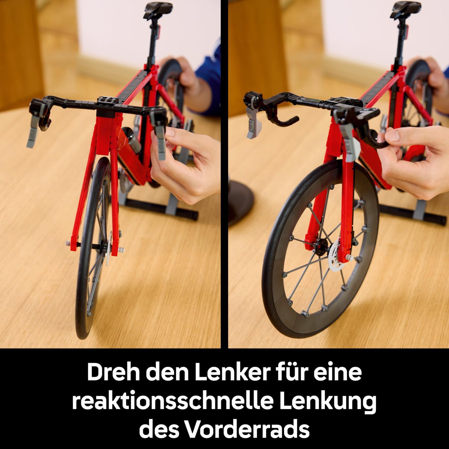 LEGO Icons racing bike - model building for adults - including rubber tires, rear derailleur and rear wheel stand as a desk decoration - gift idea for cycling fans - 11380