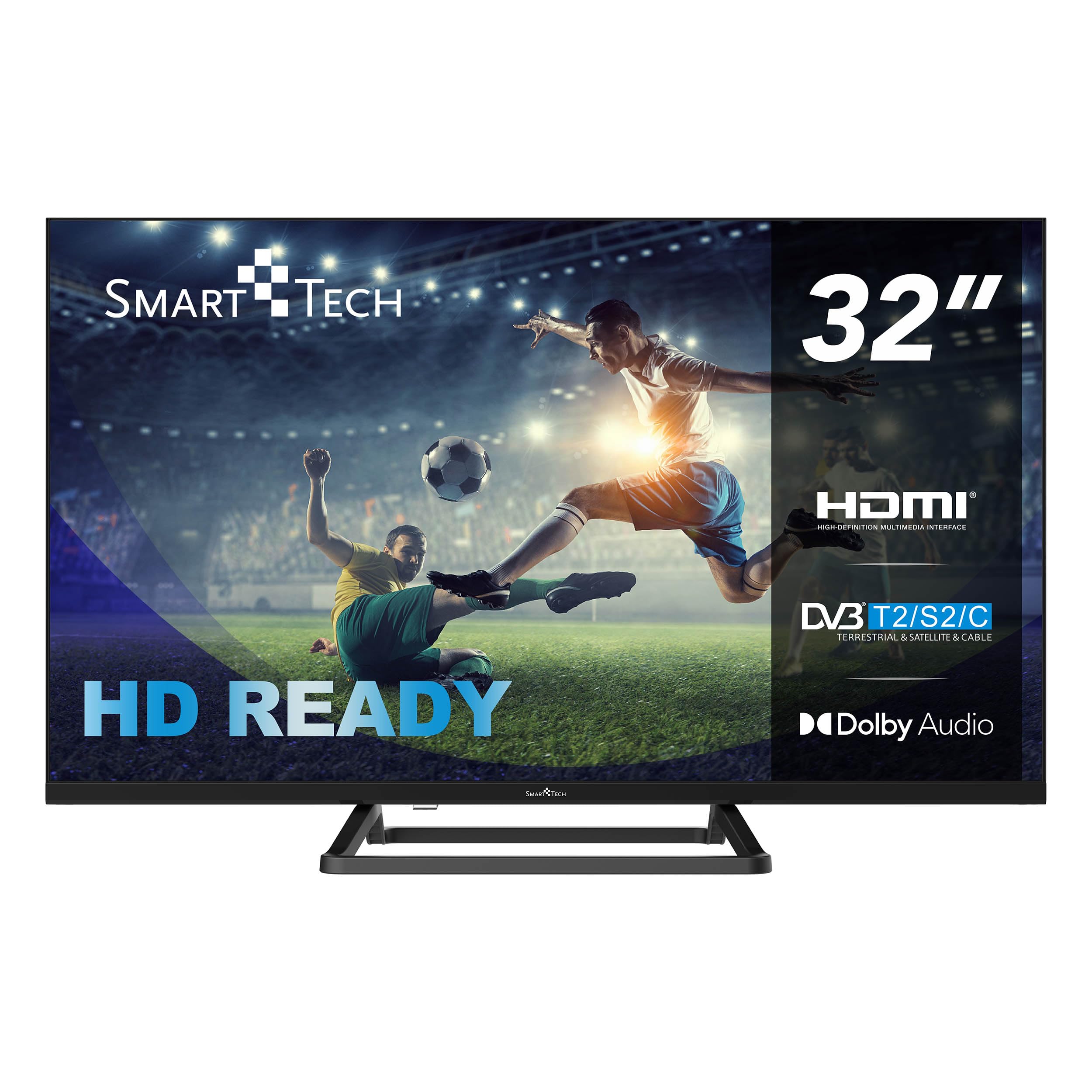 Smart Tech 32HN01V3 32 inch television - LED TV with HD resolution, Dolby Audio and integrated triple tuner DVB-C/-T2/-S2 (2026)