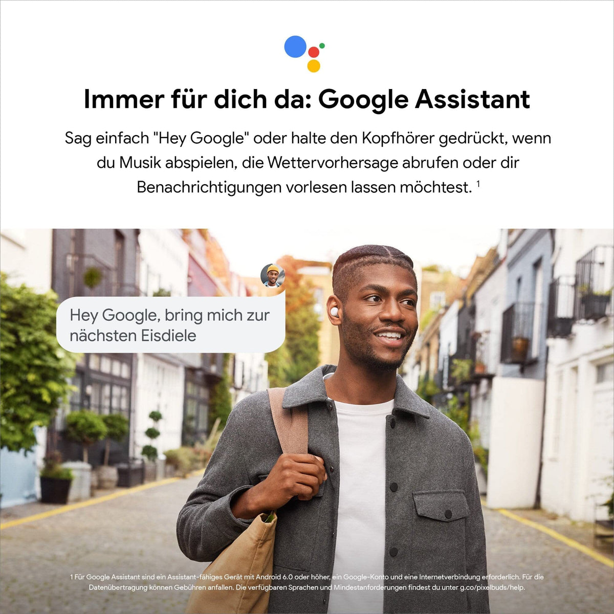 Google Pixel Buds A-Series – Căști fără fir, Alb clar - OB02470
