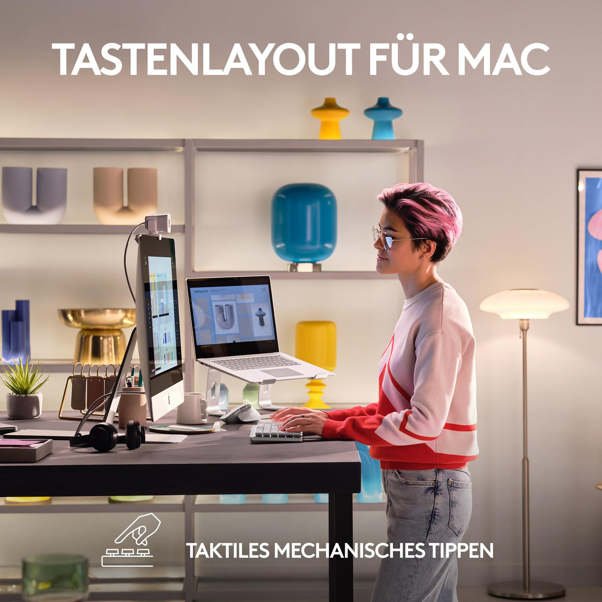 Logitech MX Mechanical Mini pentru Mac, Tastatură wireless cu iluminare - 920-010794