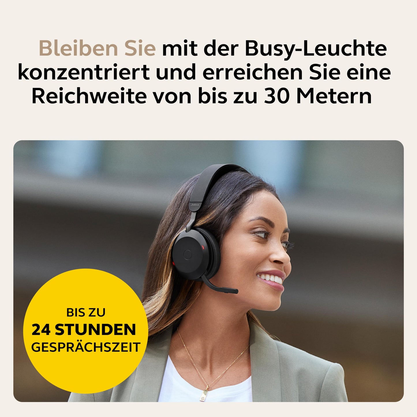 Jabra Evolve2 75 Wireless PC Headset with 8-microphone technology - dual foam stereo headphones with advanced active noise cancellation, USB-A Bluetooth adapter and UC compatibility - Black - 27599-989-999