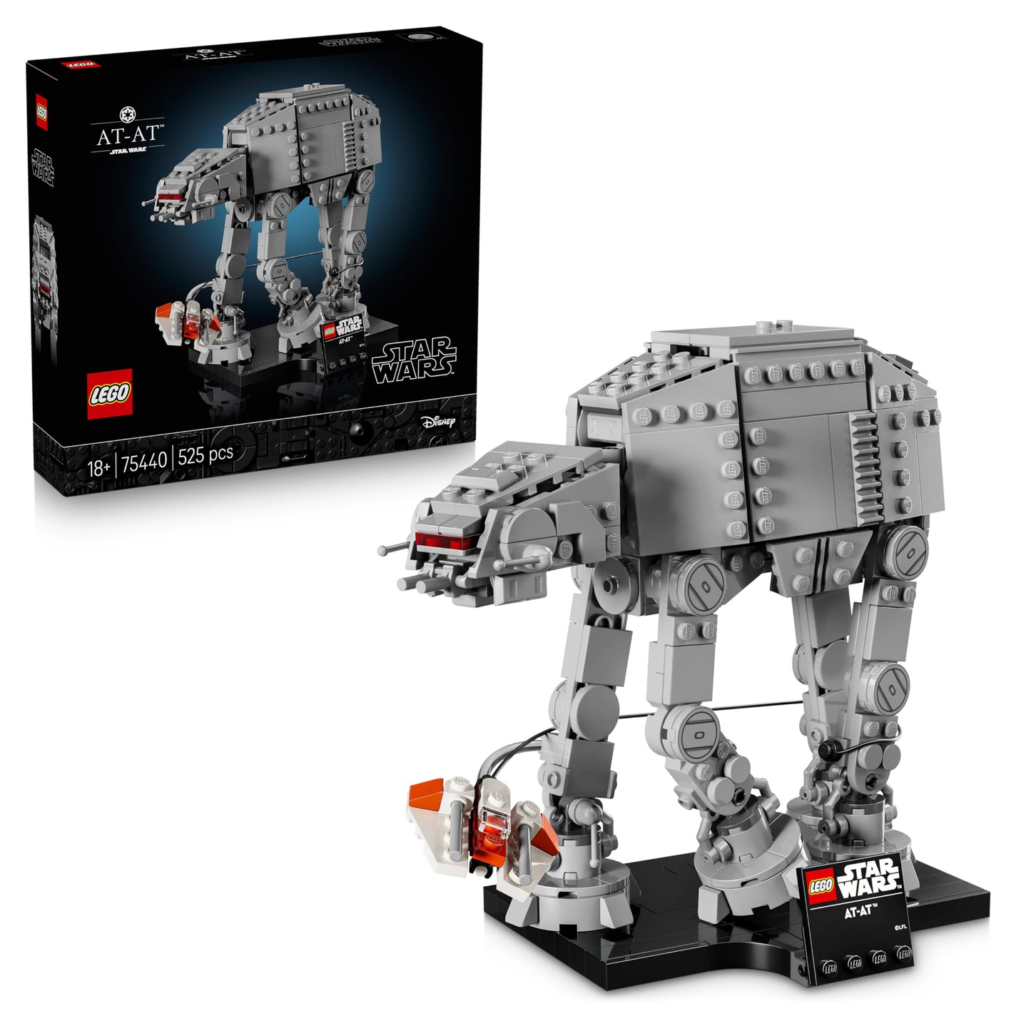 LEGO Star Wars 75440 AT-AT - model building set for adults - with snowspeeder, stand & name plate - DIY decoration for the shelf - gift for fans of The Empire Strikes Back